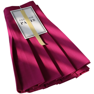 火龙果百褶裙春夏短款高腰a字显瘦短裙女百搭西装料大码半身裙裤