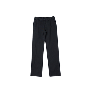 SoloForTwo 高适穿型 细直版黑白长裤 100棉宽松直筒高腰休闲裤子