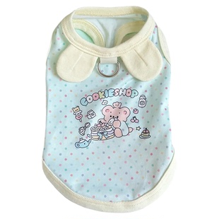 狗狗衣服春夏季薄款小熊印花背心猫咪比熊泰迪中小型幼犬宠物服饰