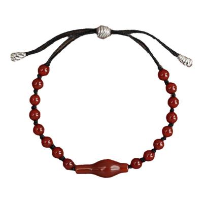 UNEND止续纯银红玛瑙赤绒手链