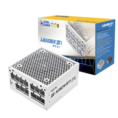 振华LEADEX PROA1000W电脑台式机主机机箱电源金牌全模atx3.1白色
