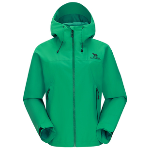 【三防】骆驼户外小斗篷式冲锋衣女科技三防外套短款2026春季单冲