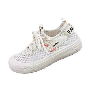 春夏季2025新款女鞋透气镂空网面休闲鞋跑步运动鞋防滑软底网鞋