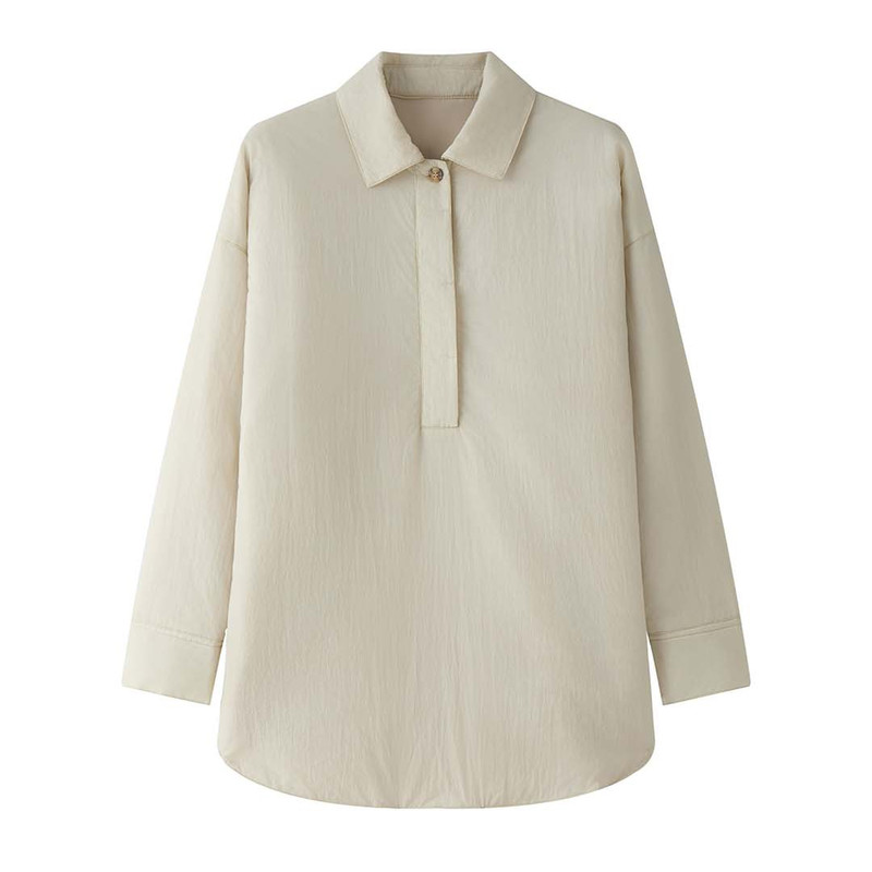 时尚简约宽松保暖棉服舒适外套女