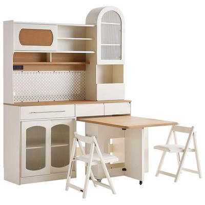 全友家居折叠餐桌椅组合