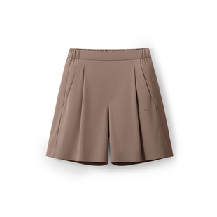 蕉下西装短裤女夏垂感抗皱通勤休闲裤轻薄速干运动裤宽松白色短裤