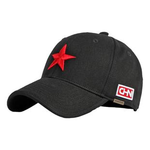 五角星棒球帽男大头围夏季鸭舌帽崔健明星同款帽子春秋休闲遮阳帽