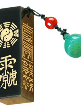 天然和田青玉吊坠财官印三宝项链