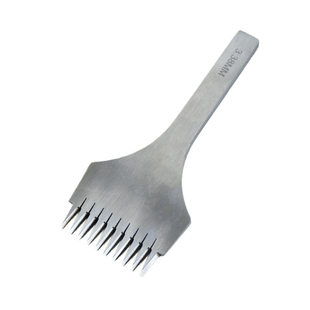精磨法斩 齿间抛光手工皮具DIY打孔工具斜平菱白钢斩3.38斩3.85
