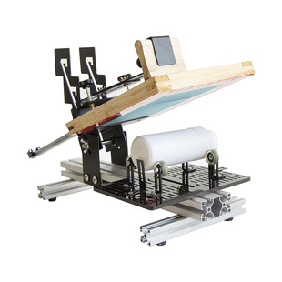 手动曲面丝印机圆柱形酒瓶保温杯化妆品塑料瓶圆形滚印丝网印刷机