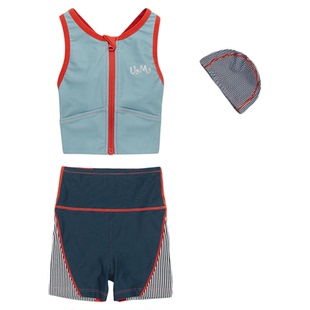 有这么只女童专业运动训练分体竞速泳衣套装抗氯速干合身游泳课