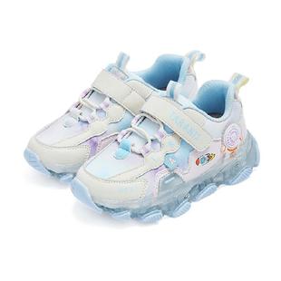 泰兰尼斯秋季新品运动鞋公主儿童闪灯鞋软底亮灯鞋男女童发光鞋