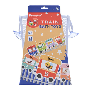 宝宝爱上洗澡安抚神器Alphabet Train26个字母小火车漂浮戏水玩具