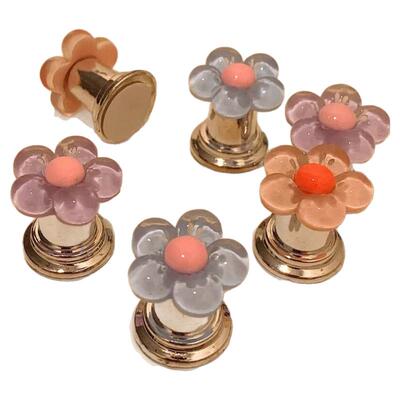 可爱小花马桶按钮美甲专用卫生间水箱开关按键通用马桶按压器提盖