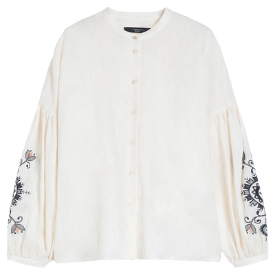 【甄选惠享】Weekend MaxMara 女装亚麻帆布衬衫5111125206