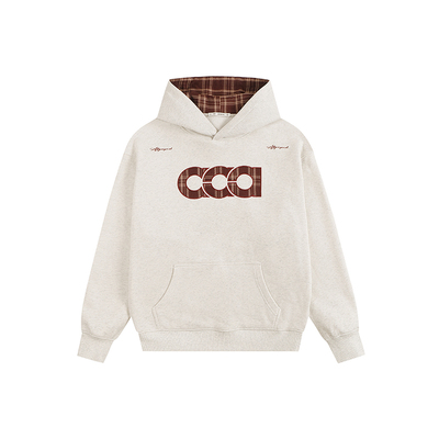 ATRY字母刺绣拼接撞色连帽卫衣男