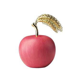 铜师傅《岁岁平安》苹果麦穗铜摆件 平安果家居装饰品 圣诞礼物