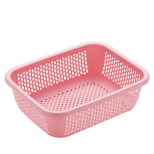 厨房菜篮收纳筐长方形塑料筐水果洗菜收纳篮框子沥水篮食品级杂物