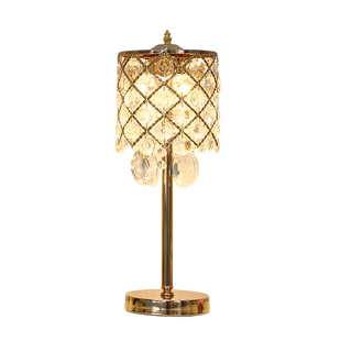 轻奢水晶台灯卧室床头灯创意温馨充电触摸简约现代高级感氛围灯