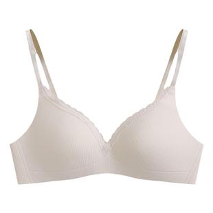 一片式无痕内衣女无钢圈超薄款乳罩小胸大学生少女文胸两排扣胸罩