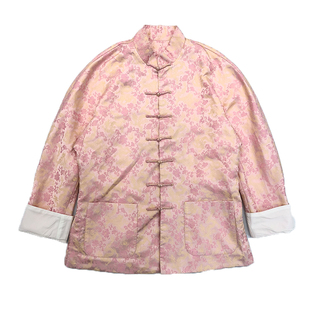 三省六部原创秋冬中国风骚粉轻奢手工中式盘扣男士嘻哈雅痞唐装