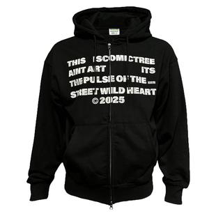 ComicTree C.t 2025秋季新款满印做旧拉链帽衫卫衣男士情侣连帽潮