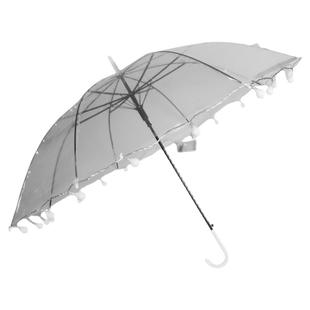 透明创意旅拍外景夜景拍摄道具LED灯珠伞海边景影楼婚纱摄影手拿