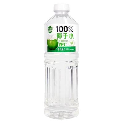 【2大瓶】100%椰子水1.25L*2瓶装0添加0糖0脂nfc果汁饮料整箱特价