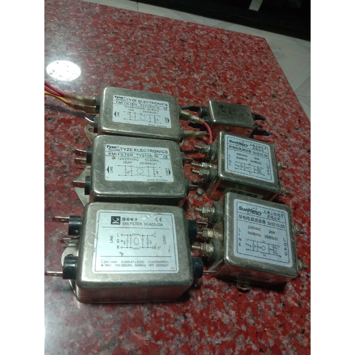 询价下单滤波器，6个，具体型号見图片，拆机件正常使用，打包88