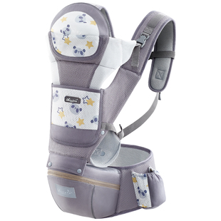 布兜妈妈婴儿腰凳背带二带娃轻便外出透气抱娃神器横抱多功能双手