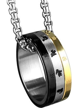 十二生肖戒指项链钛钢时尚男女