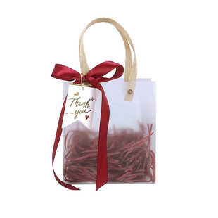 新年快乐礼品袋幼儿园小朋友儿童生日礼物透明结婚伴手礼手提袋子