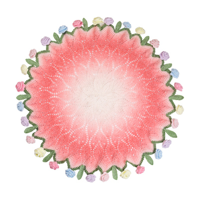 diy手工丁达尔编织花束盖毯