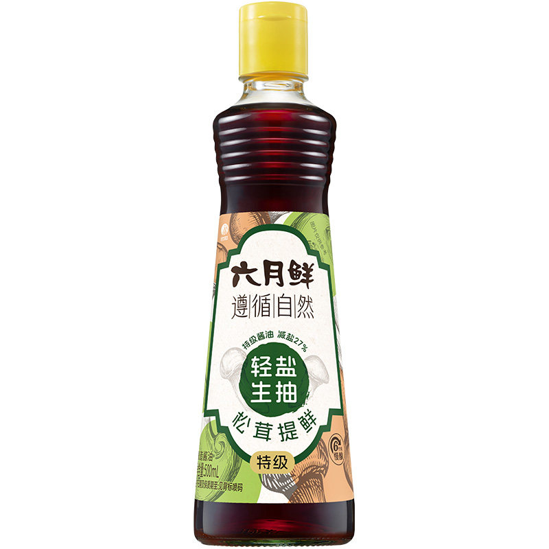 六月鲜遵循自然0添加生抽500mL