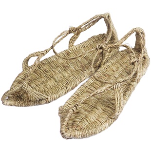 手工编织草鞋红军麻鞋怀旧拖鞋男士夏季复古凉鞋女搞笑稻草鞋老式