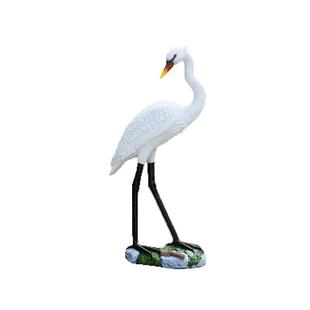 户外仿真仙鹤玻璃钢雕塑花园景观水池假山庭院装饰丹顶鹤白鹭摆件