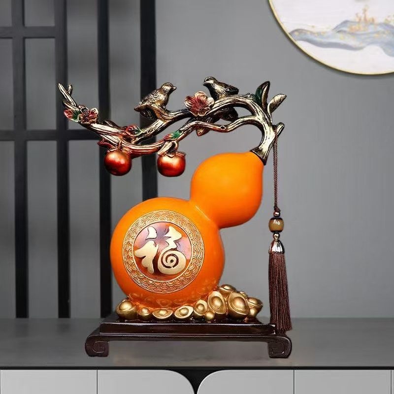 批发新中式事事如意柿子摆件乔迁酒柜玄关礼物如意家居电视柜装饰
