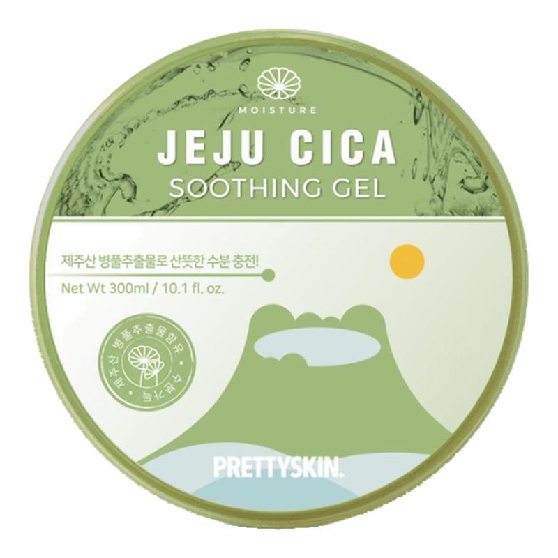 Prettyskin济州岛积雪草凝胶正品晒后修护补水保湿舒缓凝胶女芦荟