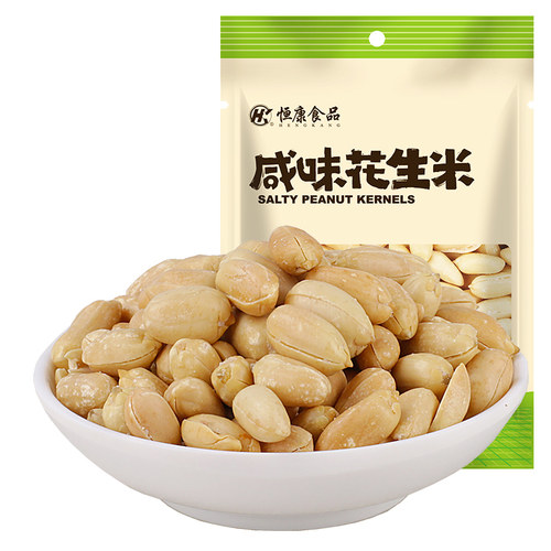 恒康食品 咸味花生米155g袋装 熟花生仁坚果零食休闲小吃批发