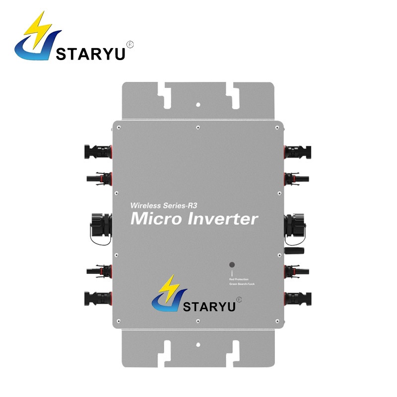 太阳能光伏防水单相三相发电逆变器并wifi纯系统正弦波连接网微型