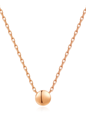 钛钢金色甜美小金豆新款潮项链