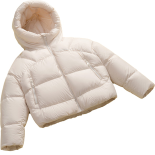 雅鹿2025新款儿童女童羽绒服短款女宝女孩子大童洋气冬季加厚外套