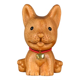 崖柏木雕刻十二生肖手把件牛兔蛇马虎鸡狗猴木质手办桌面创意摆件