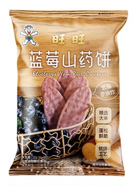 旺旺新品草莓奇亚籽饼蓝莓山药饼32g下午茶解馋小零食米饼