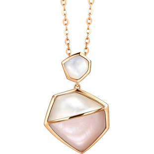 EMPHASIS艾斐诗「合」系列18K玫瑰金贝母吊坠不含链90957P