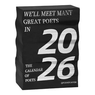 PoemsForYou原创诗人历2026年日历原文版文艺诗歌台历支持企业定制高级感摆件生日礼物女生闺蜜情侣新年礼物