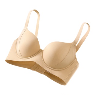 爱戴粉底液大胸显小内衣女副乳防下垂肤色隐形无痕透气薄款文胸罩