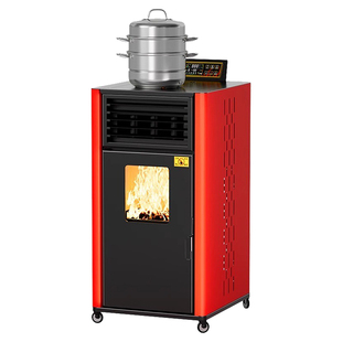 生物质颗粒采暖炉家用室内冬天无烟环保烧燃料农村取暖炉柴火炉子