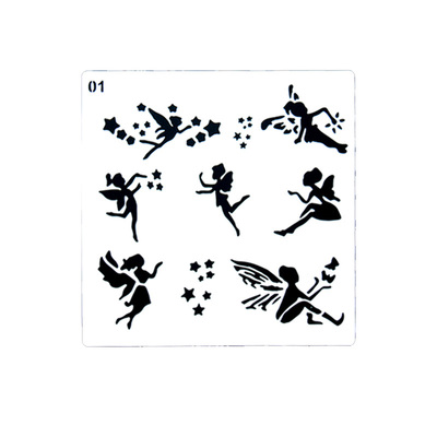 儿童彩绘镂空模板卡通图案独角兽