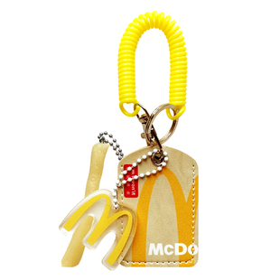 emo原创M记麦麦门禁卡套钥匙扣包包挂件男女百搭配饰情侣礼物通用